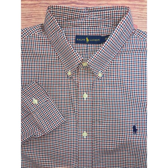 Ralph Lauren Mens XXL Checkered Cotton Button-Down Shirt - Picture 4 of 9